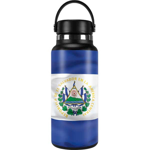 El Salvador Flag Hydro Flask 32oz Wide Mouth Skin